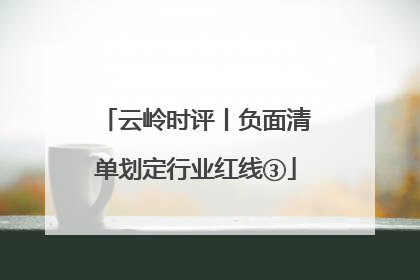 云岭时评丨负面清单划定行业红线③