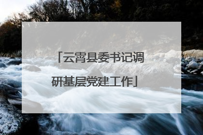 云霄县委书记调研基层党建工作