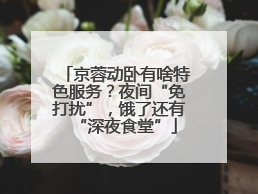 京蓉动卧有啥特色服务？夜间“免打扰”，饿了还有“深夜食堂”