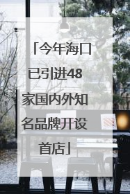今年海口已引进48家国内外知名品牌开设首店