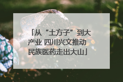 从“土方子”到大产业 四川兴文推动民族医药走出大山