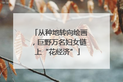 从种地转向绘画，巨野万名妇女链上“花经济”