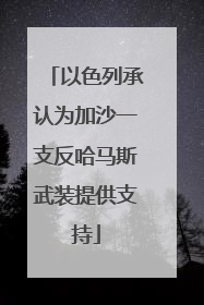 以色列承认为加沙一支反哈马斯武装提供支持