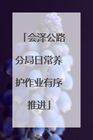 会泽公路分局日常养护作业有序推进