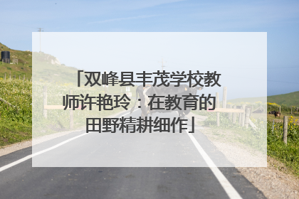 双峰县丰茂学校教师许艳玲：在教育的田野精耕细作