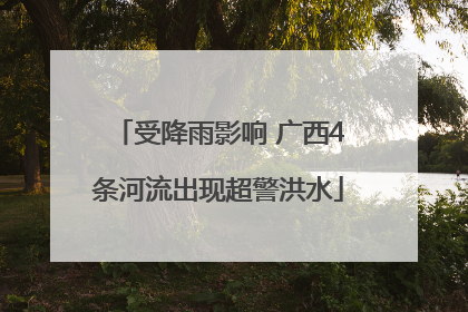 受降雨影响 广西4条河流出现超警洪水