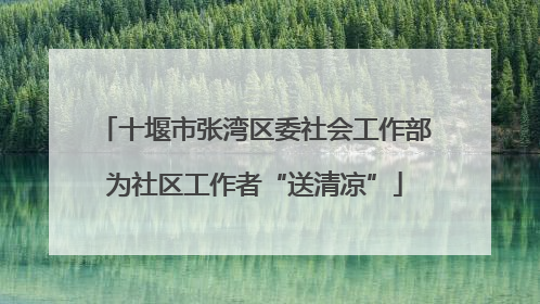 十堰市张湾区委社会工作部为社区工作者“送清凉”
