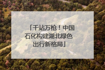 千站万枪！中国石化构建湖北绿色出行新格局