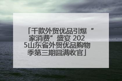 千款外贸优品引爆“家消费”盛宴 2025山东省外贸优品购物季第三期圆满收官