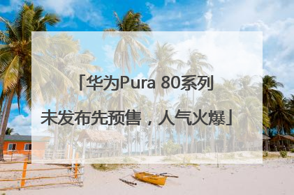 华为Pura 80系列未发布先预售，人气火爆