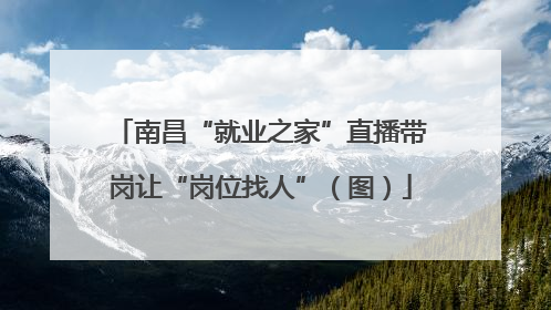 南昌“就业之家”直播带岗让“岗位找人”（图）