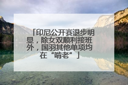 印尼公开赛退步明显，除女双顺利接班外，国羽其他单项均在“啃老”