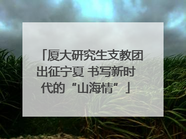 厦大研究生支教团出征宁夏 书写新时代的“山海情”