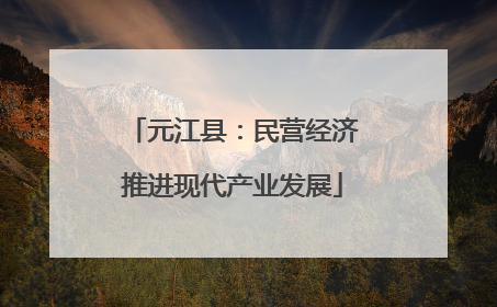 元江县：民营经济推进现代产业发展