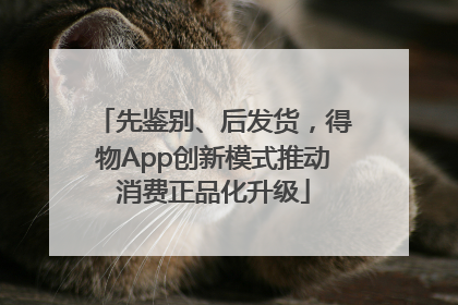 先鉴别、后发货，得物App创新模式推动消费正品化升级