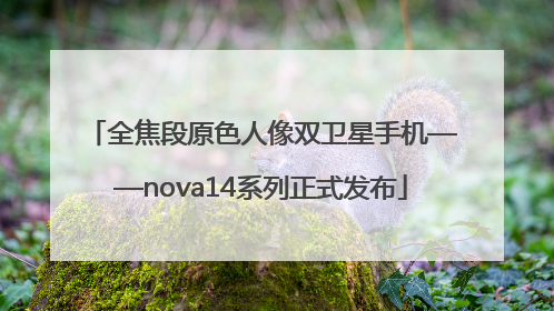 全焦段原色人像双卫星手机——nova14系列正式发布