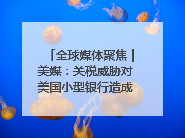 全球媒体聚焦｜美媒：关税威胁对美国小型银行造成双重打击