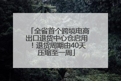 全省首个跨境电商出口退货中心仓启用！退货周期由40天压缩至一周