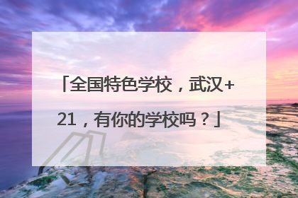全国特色学校，武汉+21，有你的学校吗？