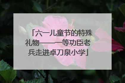 六一儿童节的特殊礼物——一等功臣老兵走进卓刀泉小学