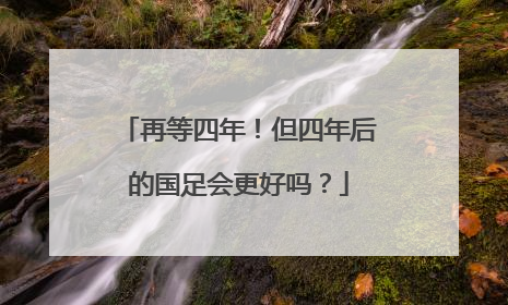 再等四年！但四年后的国足会更好吗？