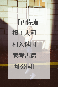 再传捷报！大河村入选国家考古遗址公园