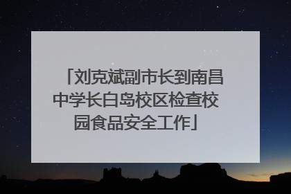 刘克斌副市长到南昌中学长白岛校区检查校园食品安全工作