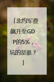 北约军费飙升至GDP的5%，坑的是谁？