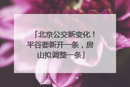 北京公交新变化！平谷要新开一条，房山拟调整一条