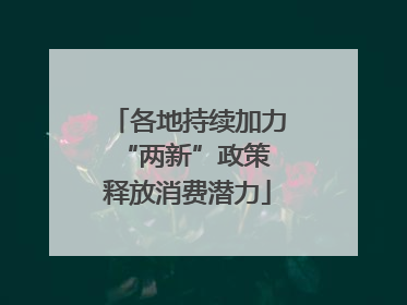 各地持续加力“两新”政策 释放消费潜力