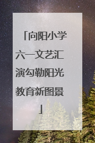 向阳小学六一文艺汇演勾勒阳光教育新图景
