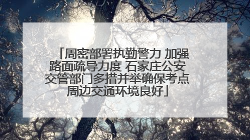 周密部署执勤警力 加强路面疏导力度 石家庄公安交管部门多措并举确保考点周边交通环境良好
