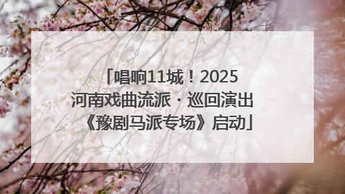 唱响11城！2025河南戏曲流派・巡回演出《豫剧马派专场》启动