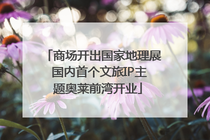 商场开出国家地理展 国内首个文旅IP主题奥莱前湾开业
