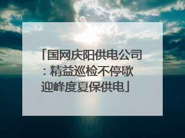 国网庆阳供电公司：精益巡检不停歇 迎峰度夏保供电