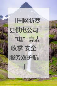 国网新蔡县供电公司“电”亮麦收季 安全服务双护航