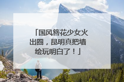 国风簪花少女火出圈，昆明真把墙绘玩明白了！