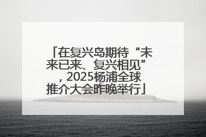 在复兴岛期待“未来已来、复兴相见”，2025杨浦全球推介大会昨晚举行