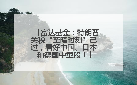 富达基金：特朗普关税“至暗时刻”已过，看好中国、日本和德国中型股！