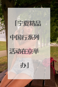 宁夏精品中国行系列活动在京举办