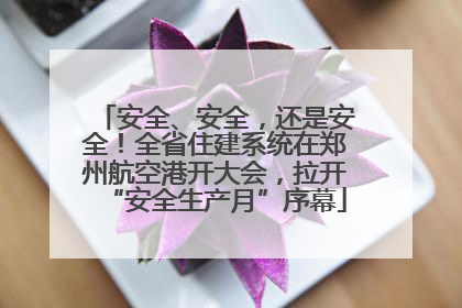 安全、安全，还是安全！全省住建系统在郑州航空港开大会，拉开“安全生产月”序幕