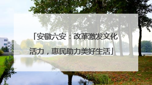 安徽六安：改革激发文化活力，惠民助力美好生活