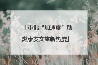 审批“加速度”助燃泰安文旅新热度