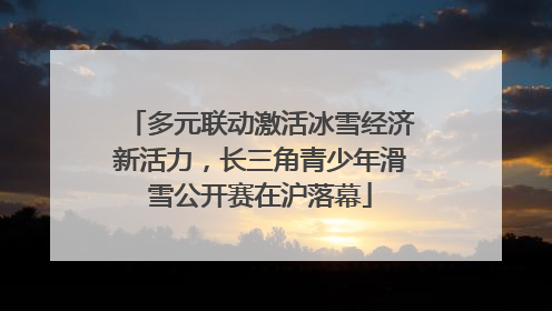多元联动激活冰雪经济新活力，长三角青少年滑雪公开赛在沪落幕