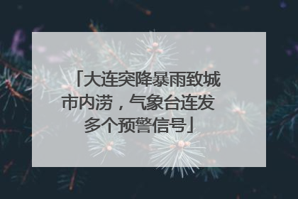 大连突降暴雨致城市内涝，气象台连发多个预警信号