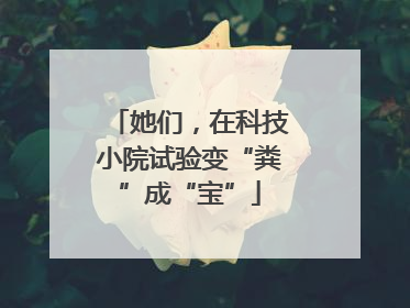 她们，在科技小院试验变“粪”成“宝”