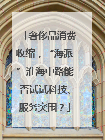 奢侈品消费收缩，“海派”淮海中路能否试试科技、服务突围？