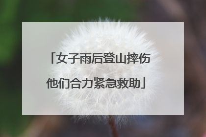女子雨后登山摔伤 他们合力紧急救助