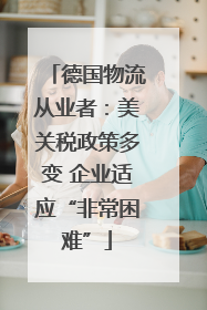 德国物流从业者：美关税政策多变 企业适应“非常困难”