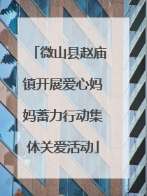 微山县赵庙镇开展爱心妈妈蓄力行动集体关爱活动